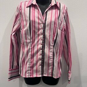 Cato Pink Striped Shirt